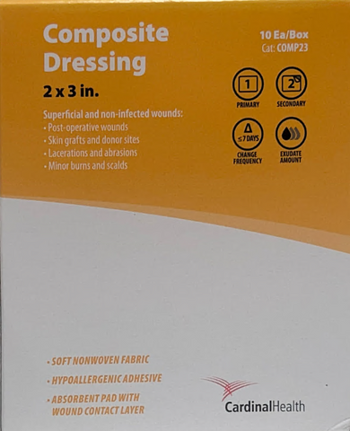 Cardinal Health Composite Dressing 2X3 10/BOX