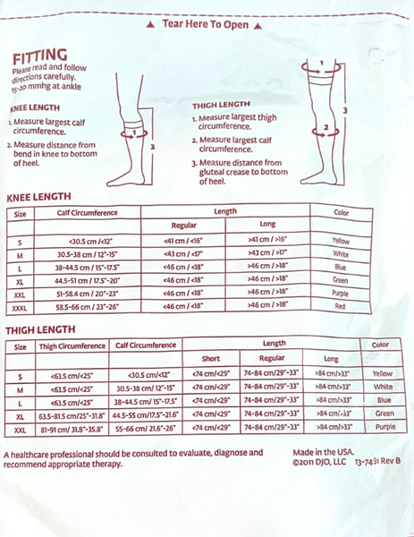 VenaFlow AES Anti-Embolism Open Toe Stockings, Thigh High