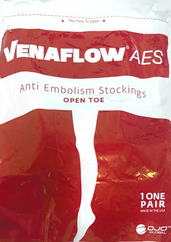 VenaFlow AES Anti-Embolism Open Toe Stockings, Thigh High