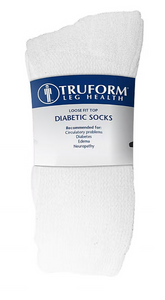 Diabetic Socks Truform White, Loose Fit (Pack of 3)
