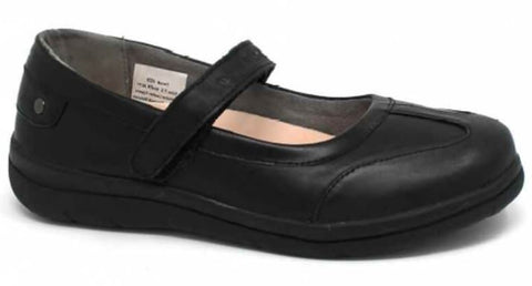 Zapato para diabetico Mujer Negro Velcro Wide