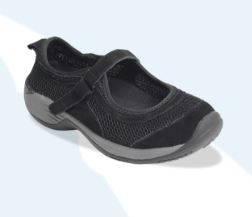 Zapato Diabetico Mujer Debbie Negro Velcro - Wide