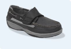 Zapatos para diabeticos Hombre Oliver Velcro Negro Wide New